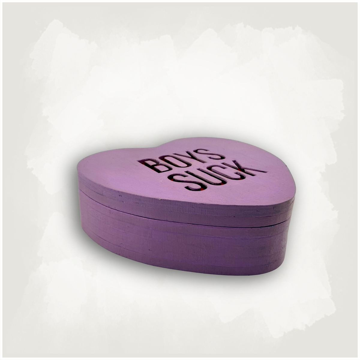 Boys Suck Conversation Heart Trinket and Jewelry Box