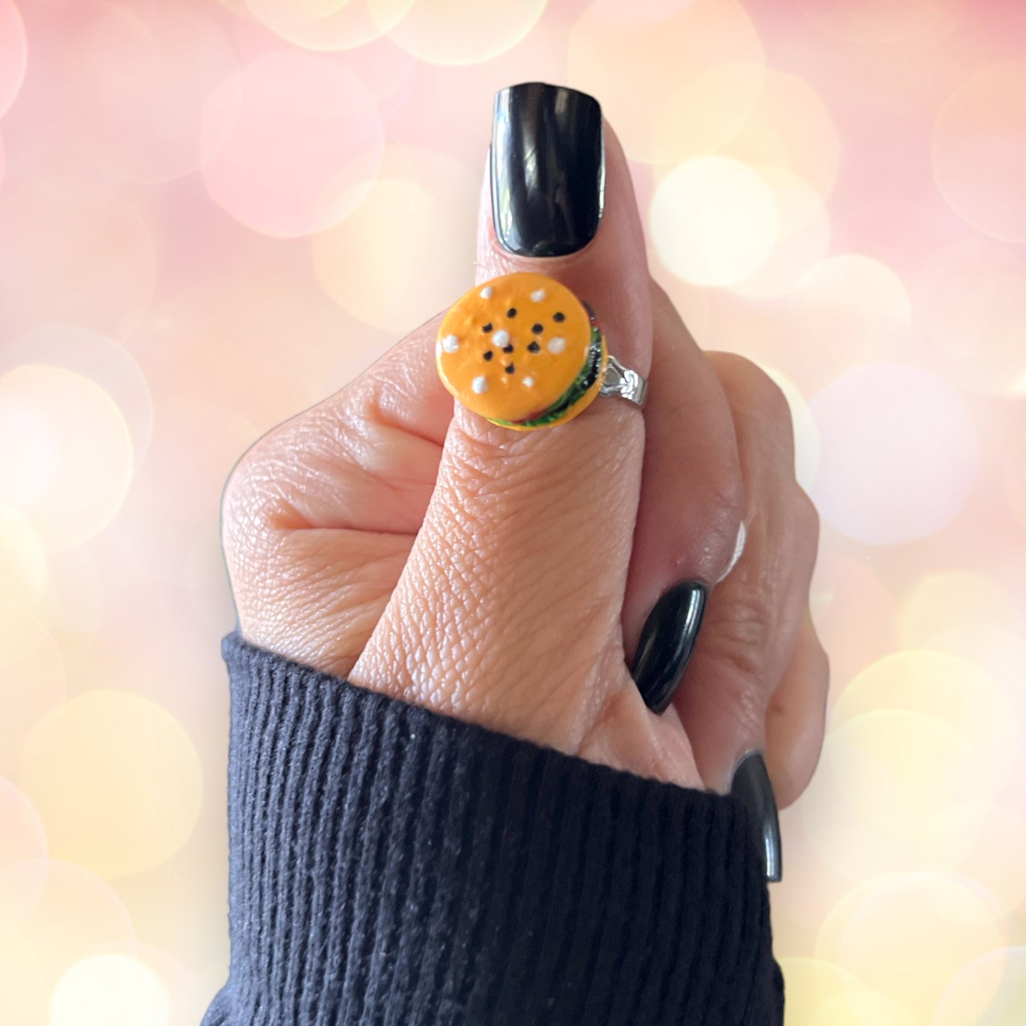 Mini Food Hamburger Ring