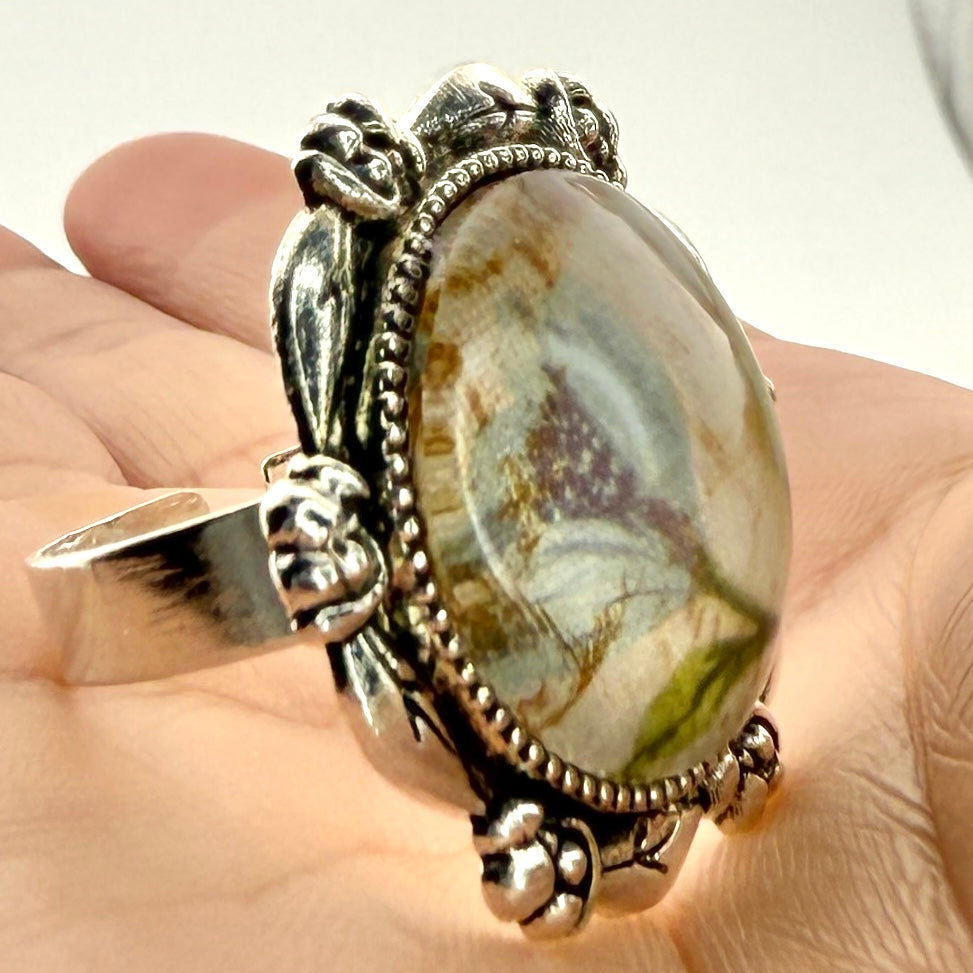 Victorian Botanical Statement Ring