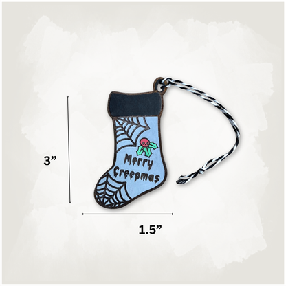 Horror Merry Creepmas Stocking Spooky Ornament