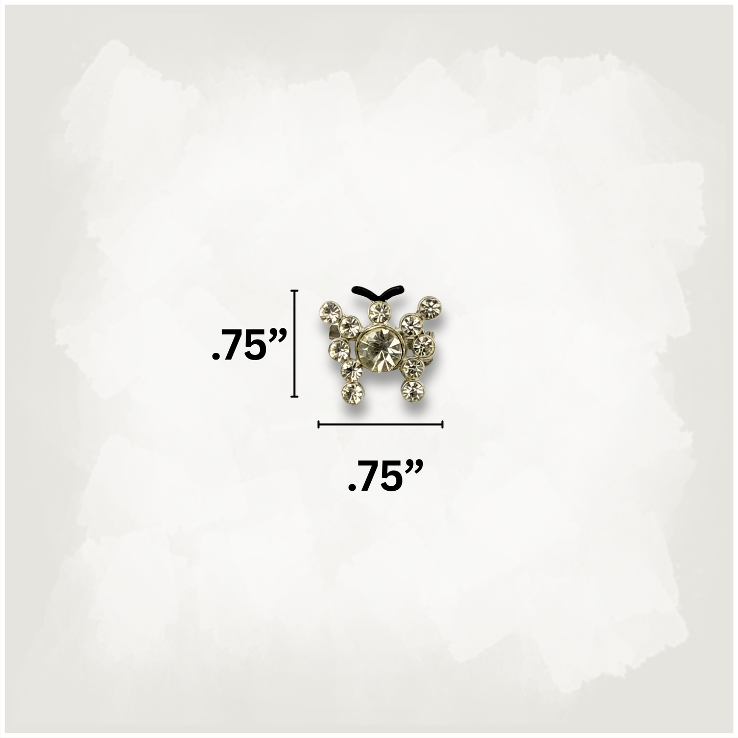 Tiny Rhinestone Butterfly Pin