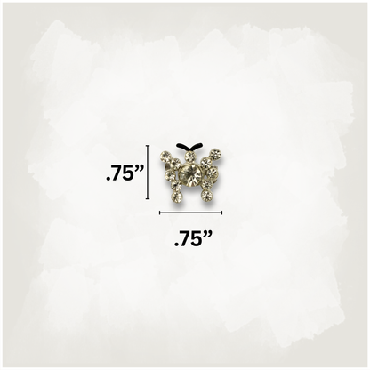 Tiny Rhinestone Butterfly Pin