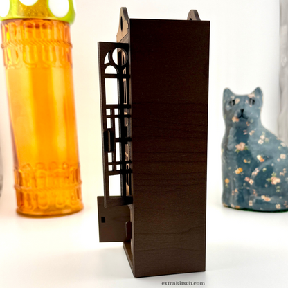 Miniature Book Nook Cabinet – Haunted Bookshelf Curio Display