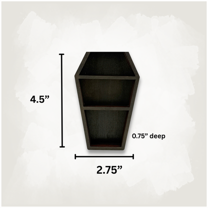 Small Coffin Shaped Trinket Shelf