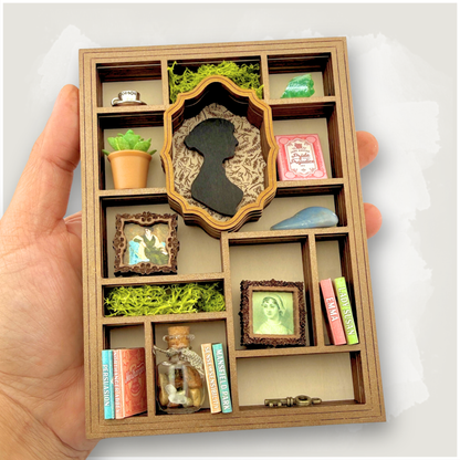 Miniature Jane Austen Curio Library Bookshelf