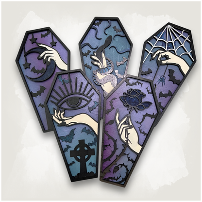 Spider Web Coffin Wall Art