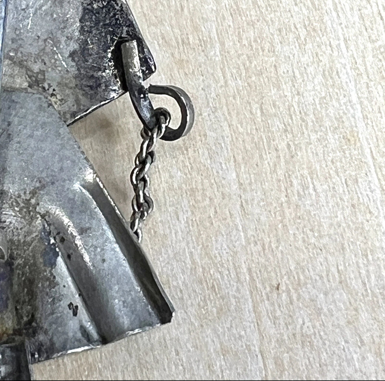 Vintage Metal Folk Art Brooch