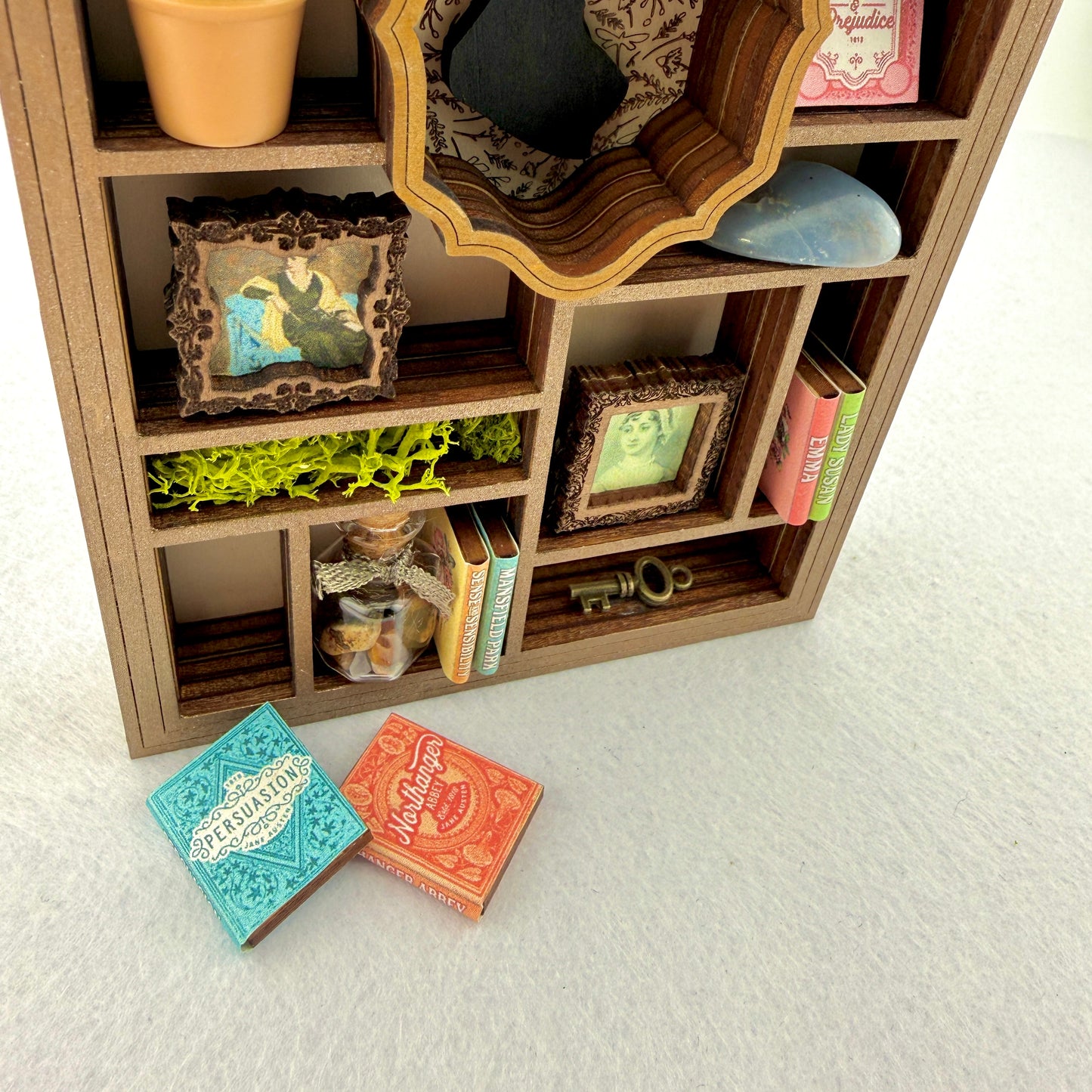 Miniature Jane Austen Curio Library Bookshelf