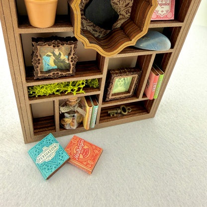 Miniature Jane Austen Curio Library Bookshelf
