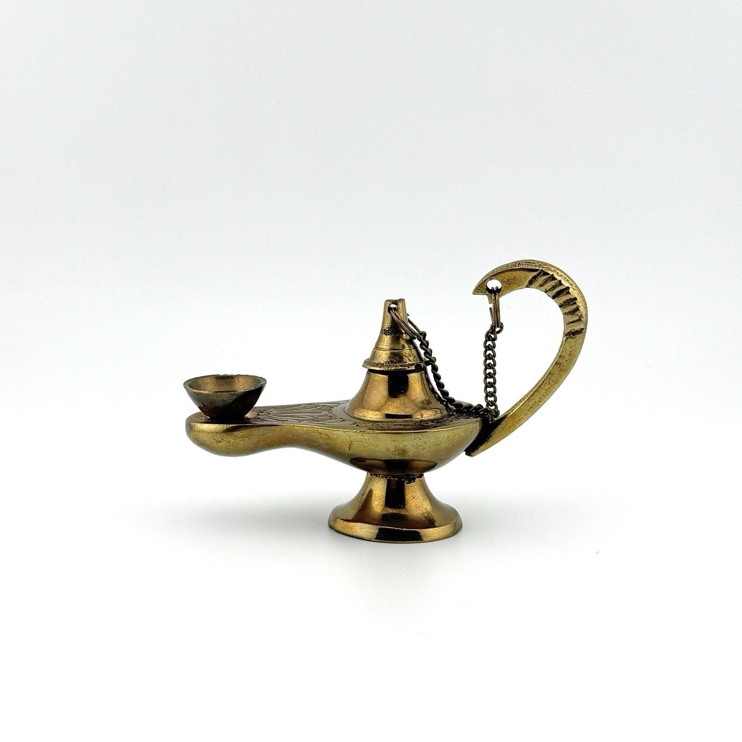 Vintage Brass Genie Oil Lamp