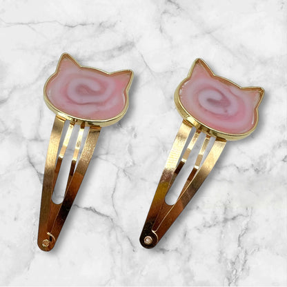 Trippy Kitty Swirly Pop Hair Clips