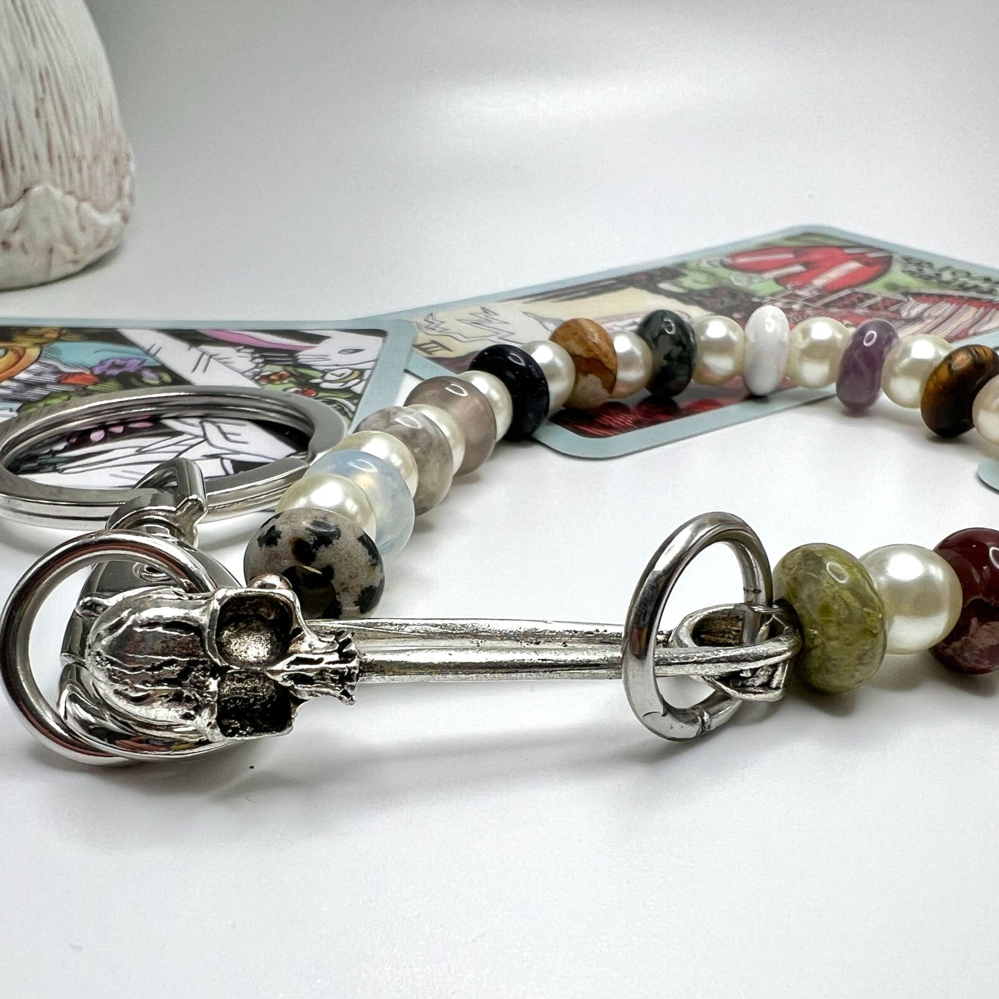 Pirate's Pearl Beaded Wristlet Keychain