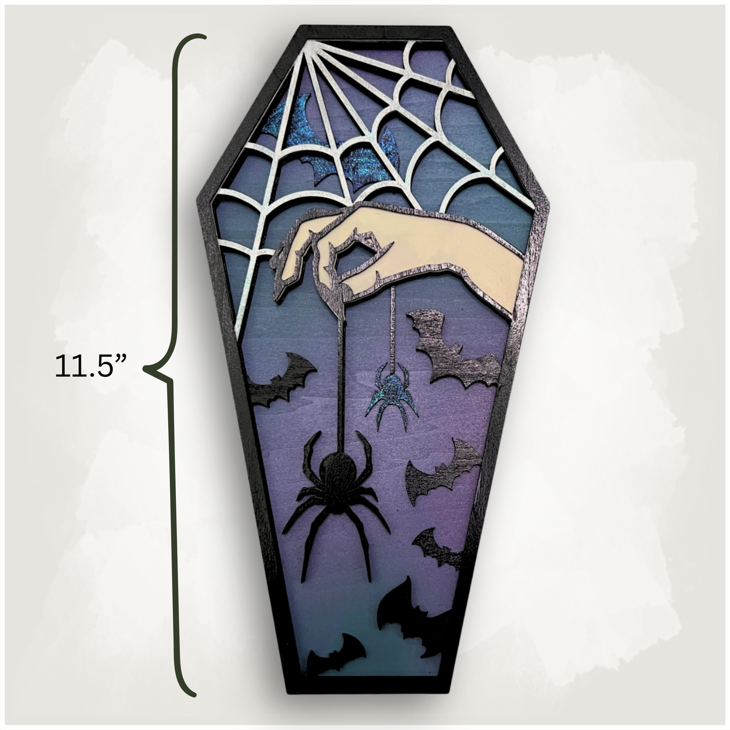 Spider Web Coffin Wall Art