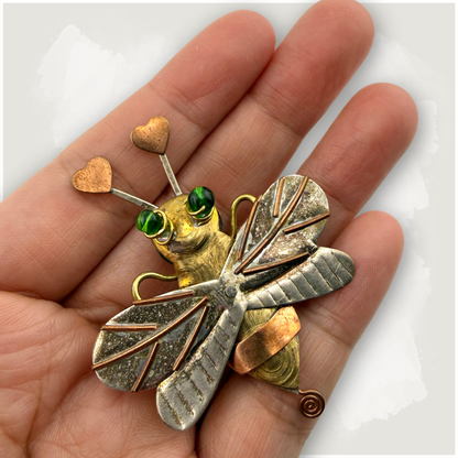 Vintage Love Bug Brooch
