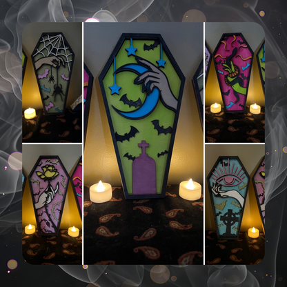 Witchy Coffin Art - Rose