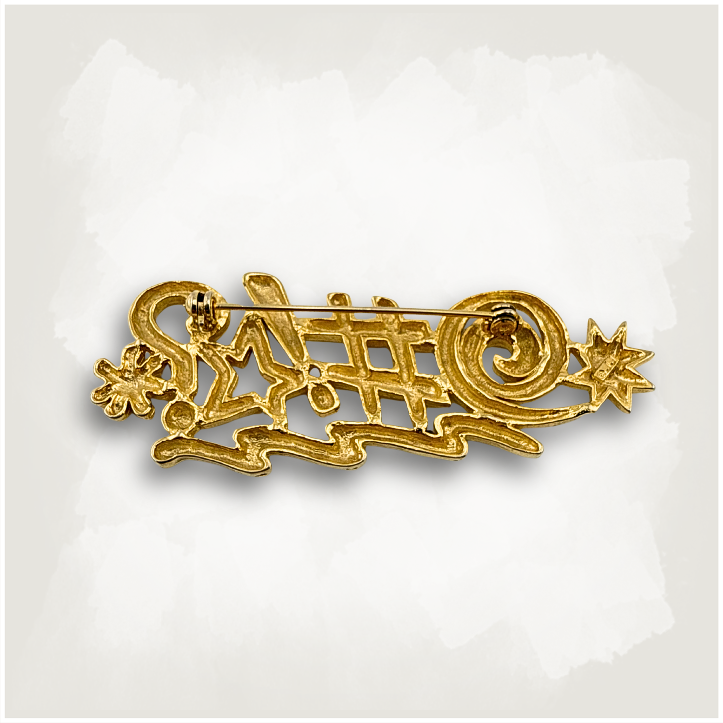 Y2K Vintage JJ Jonette Symbols & Swear Words Brooch