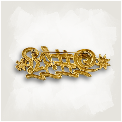 Y2K Vintage JJ Jonette Symbols & Swear Words Brooch