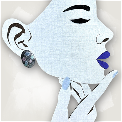 Vintage Floral Embossed Clip-On Earrings
