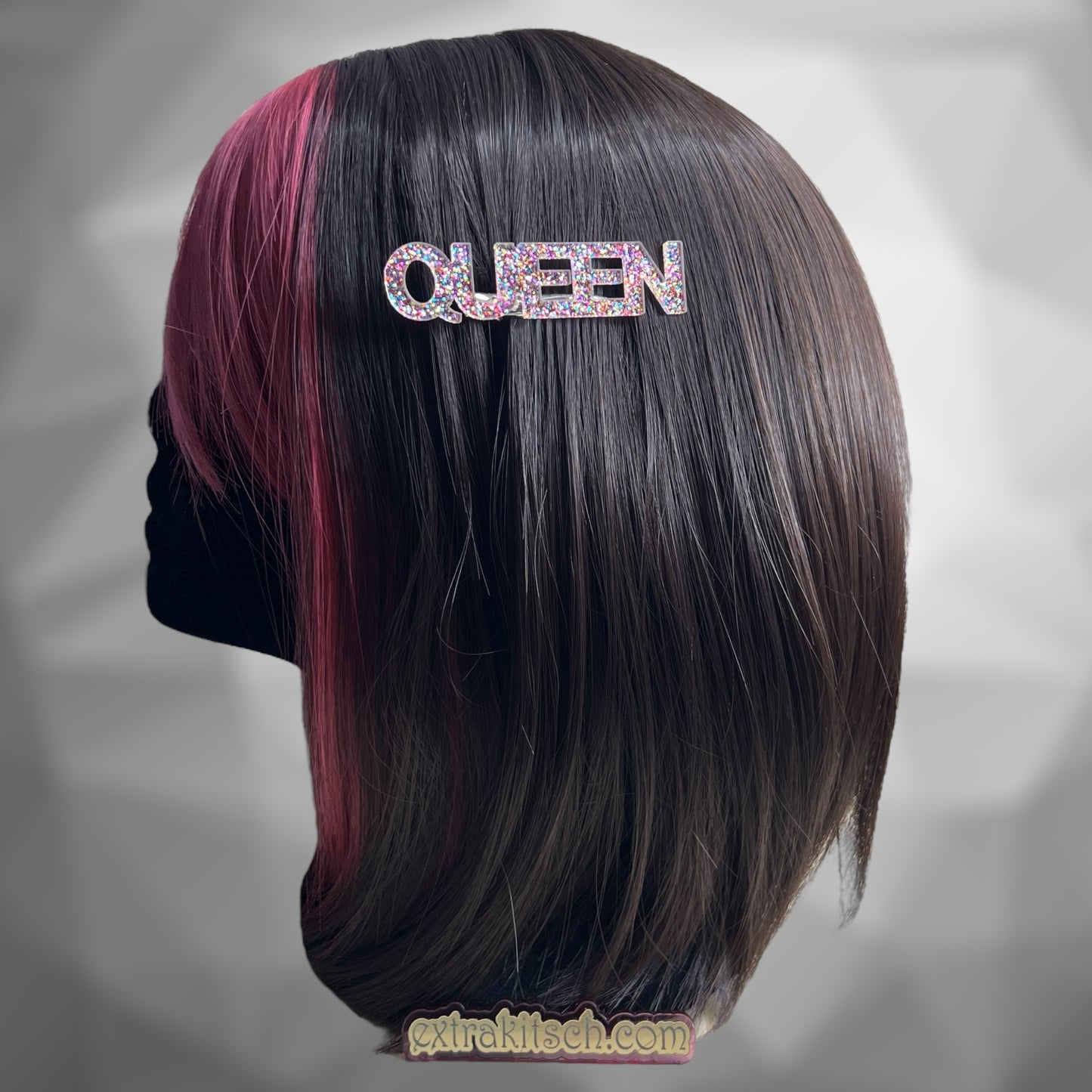 Queen B Glitter Hair Clip