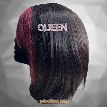 Queen B Glitter Hair Clip