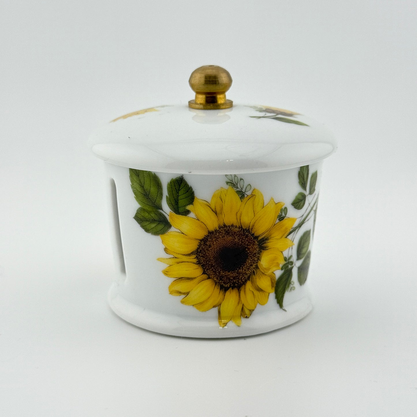 Vintage House of Prill Sunflower Porcelain Stamp Holder