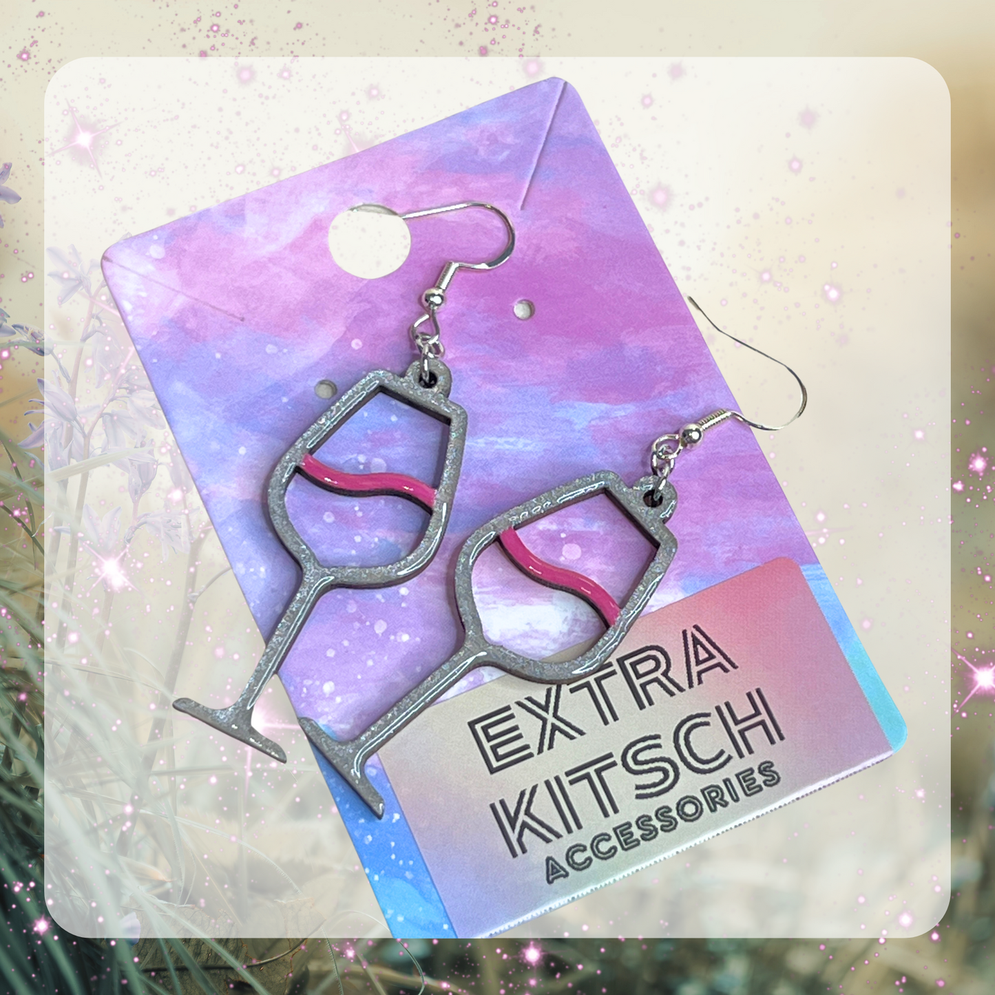 Wine Glass Earrings