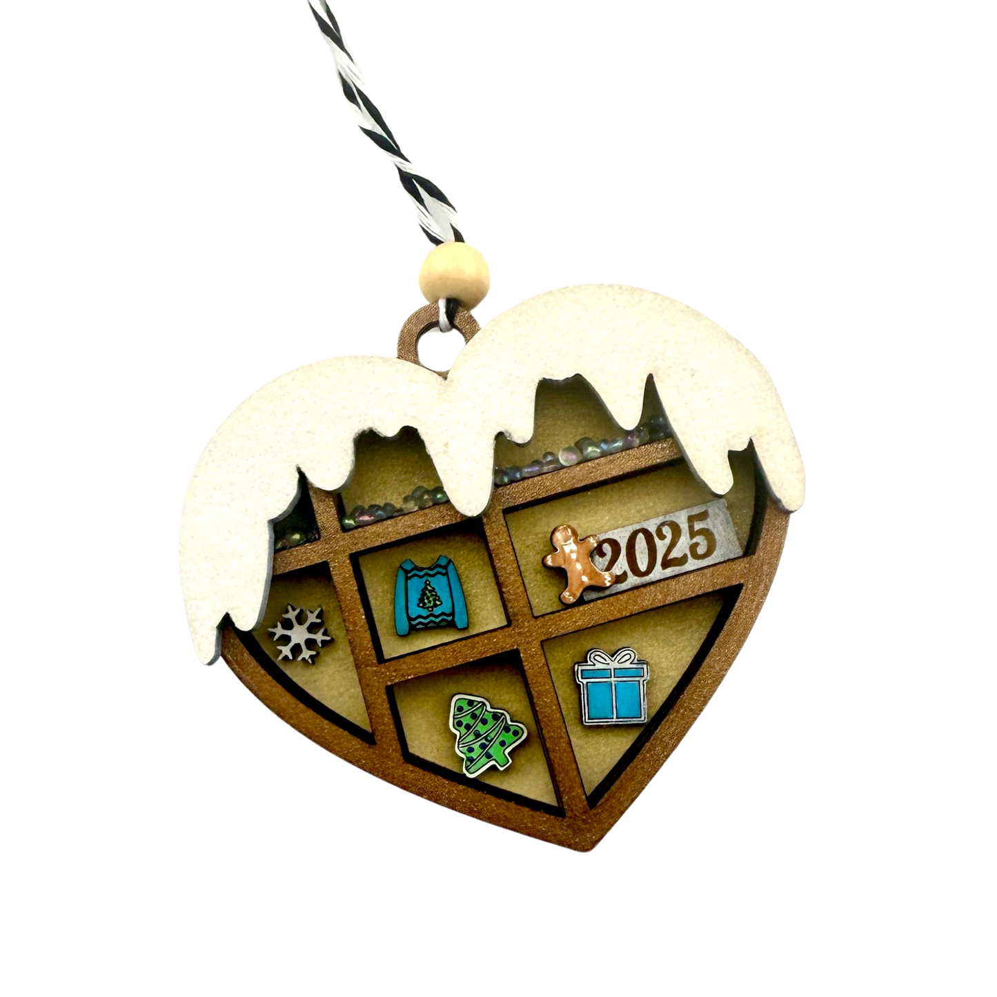 2025 Christmas Heart Shadowbox Ornament