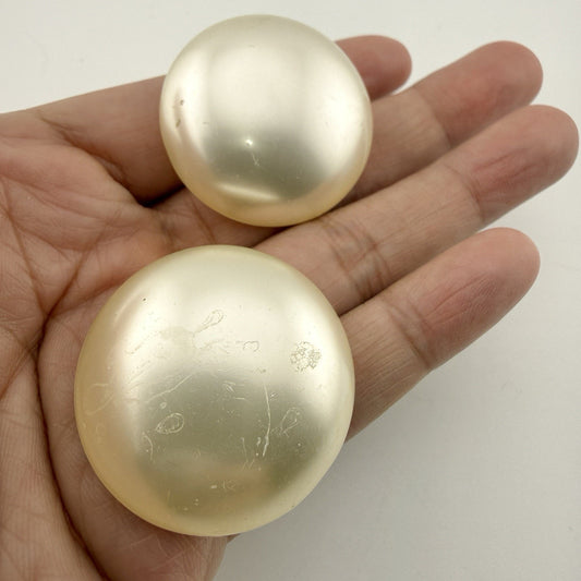 Vintage Mid Century Moonglow Sterling Clip Earrings