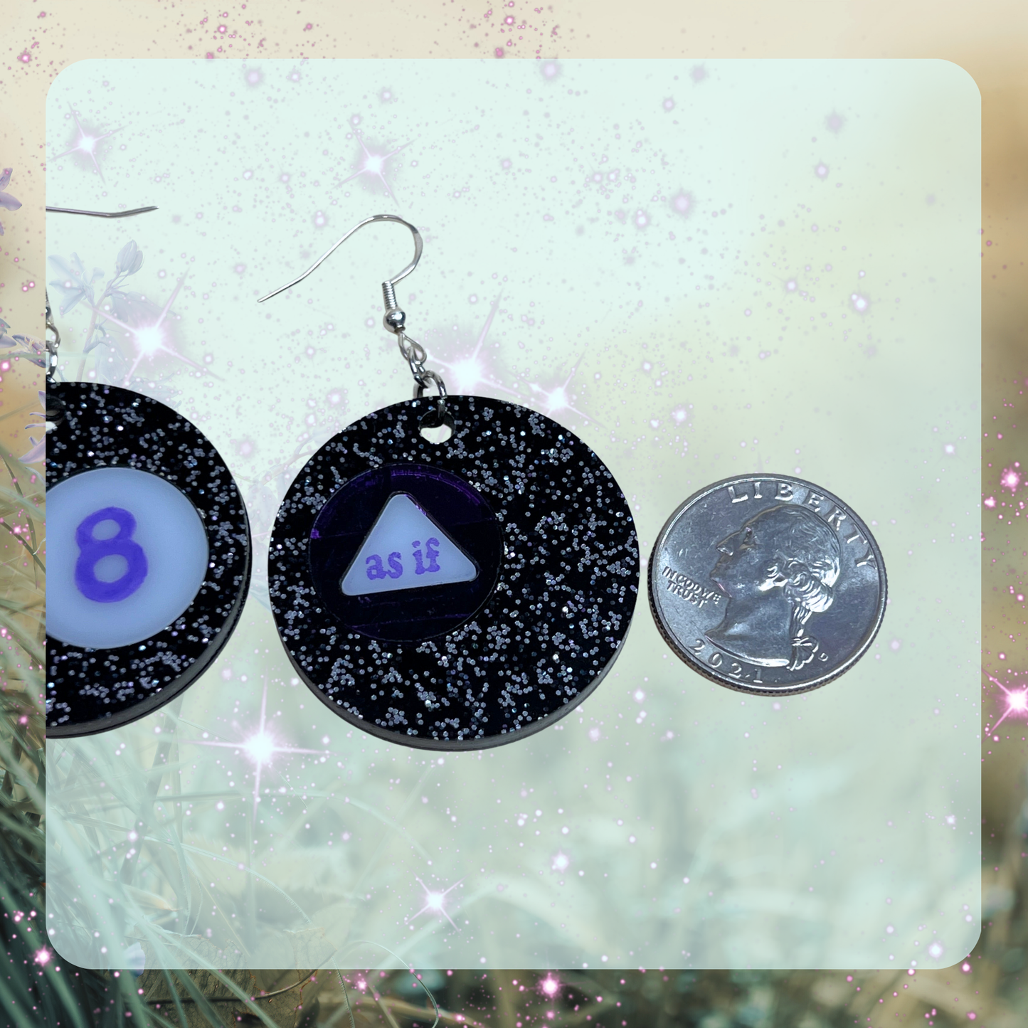 Magic Eight Ball Earrings