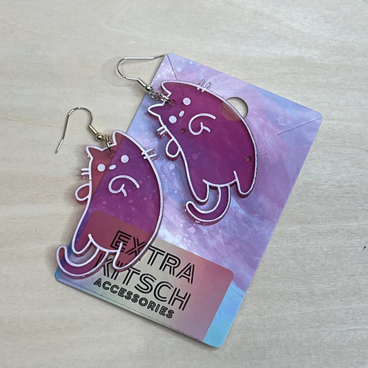 Chonky Fat Kitty Cat Earrings