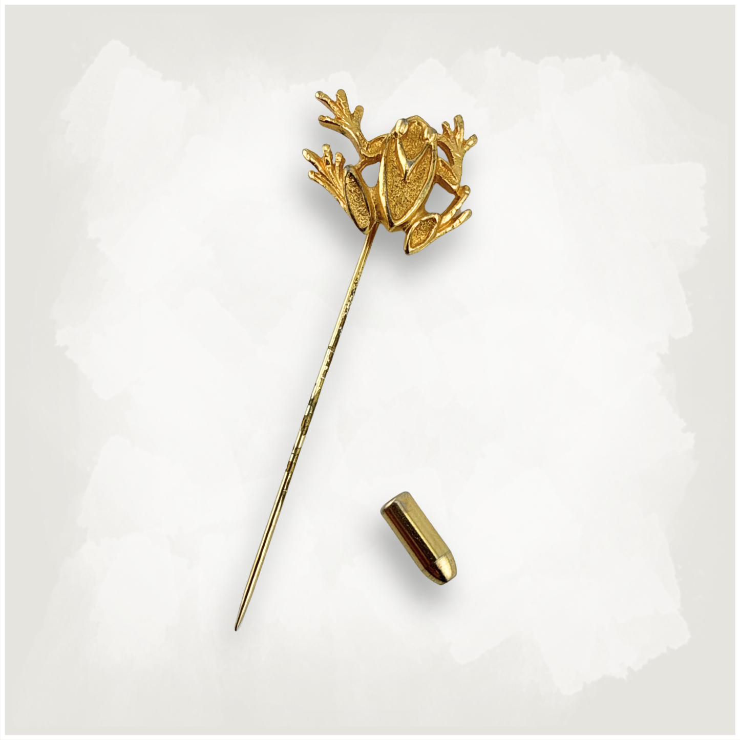 Vintage Gold Frog Stick Pin