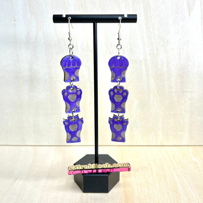 Cat Paw Dangle Earrings