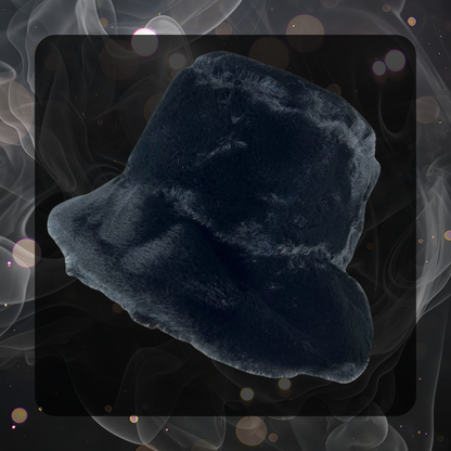 Gloomtown Black Fur Bucket Hat