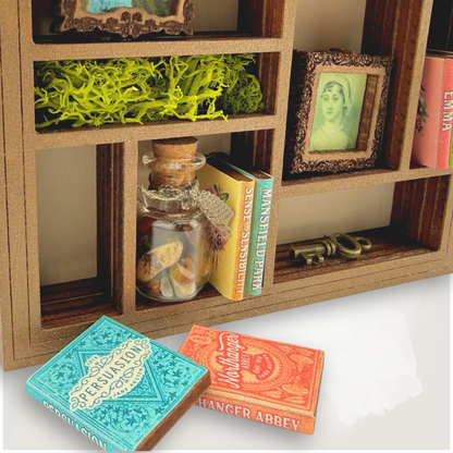 Miniature Jane Austen Curio Library Bookshelf