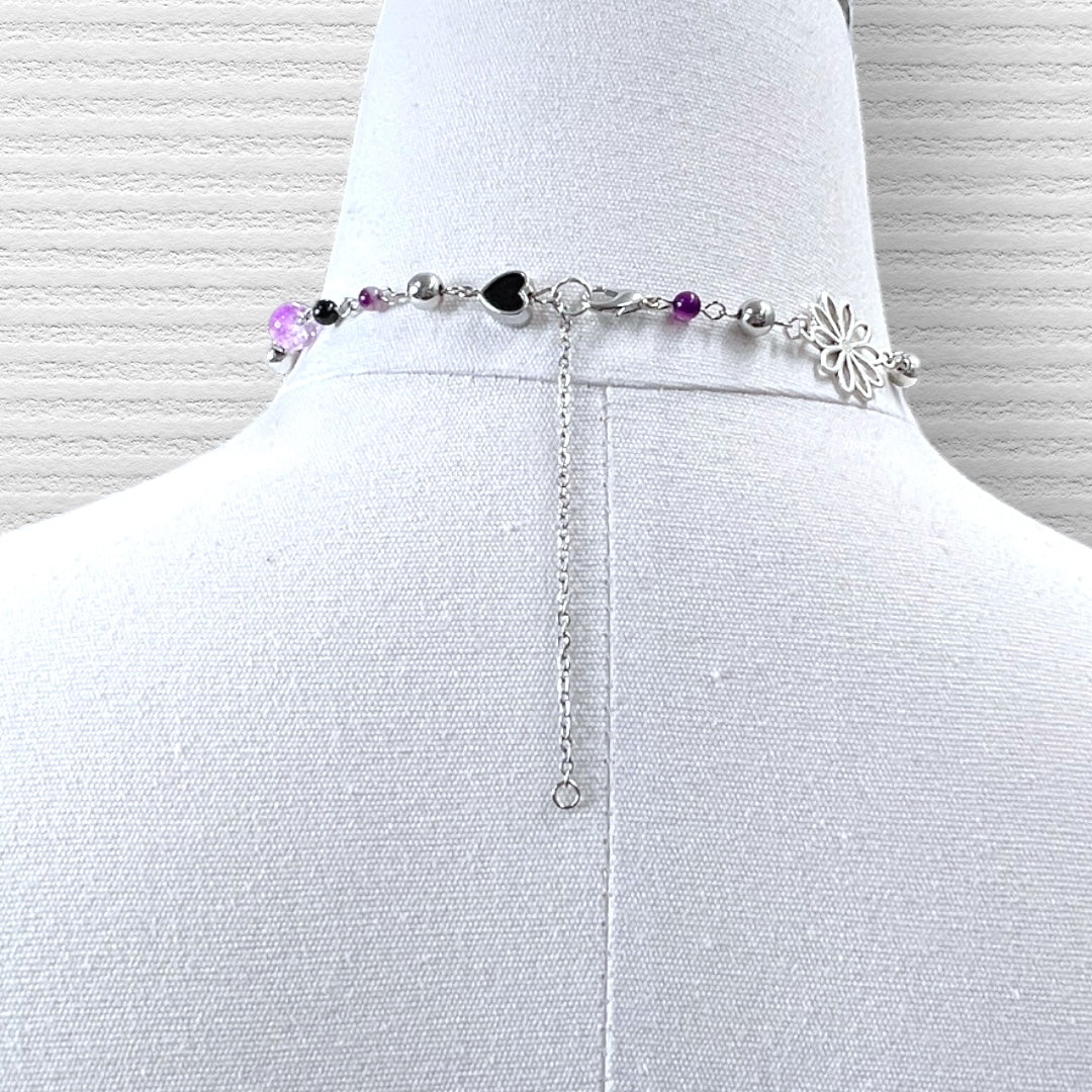 Purple Daisy Beaded Body Chain