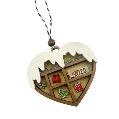 2025 Christmas Heart Shadowbox Ornament