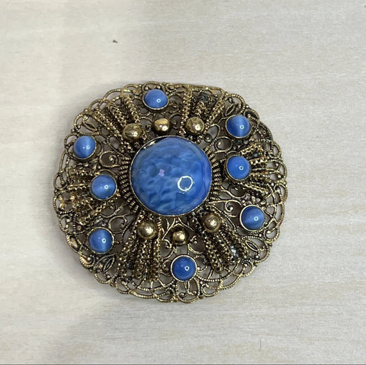 Vintage Czech Filigree Brooch