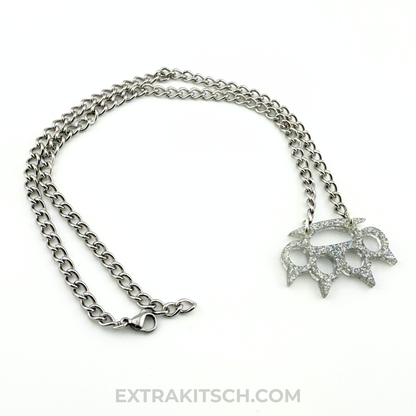 Y2K Glitter Knuckles Emo Necklace * Small Charm
