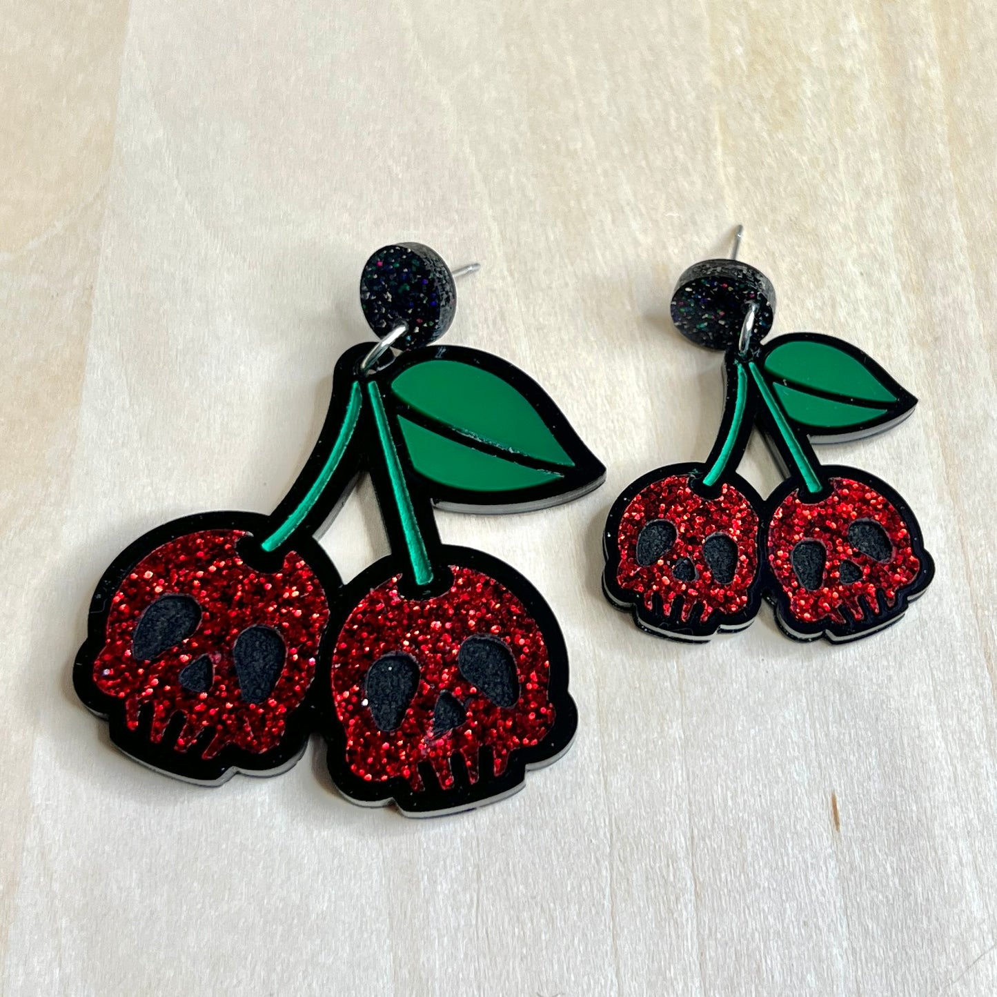 Skull Cherry Bomb Earrings