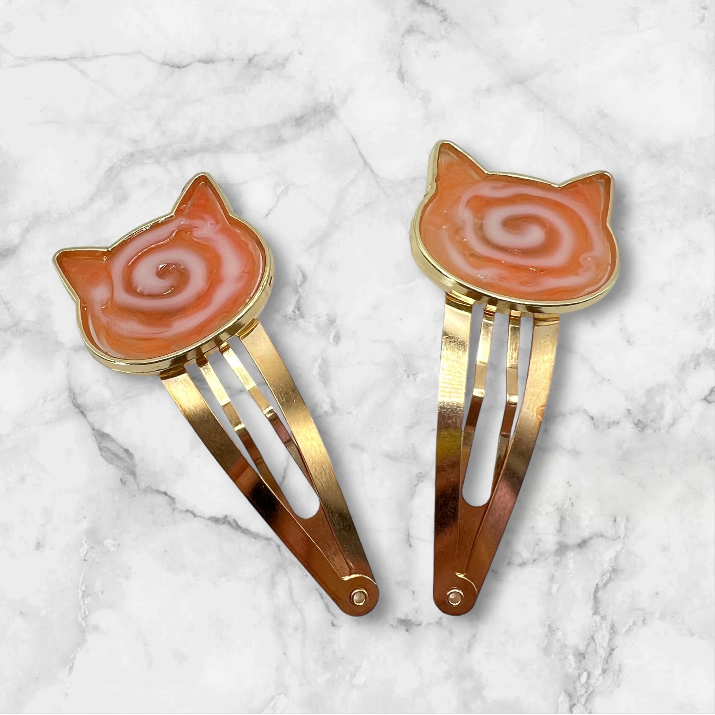 Trippy Kitty Swirly Pop Hair Clips