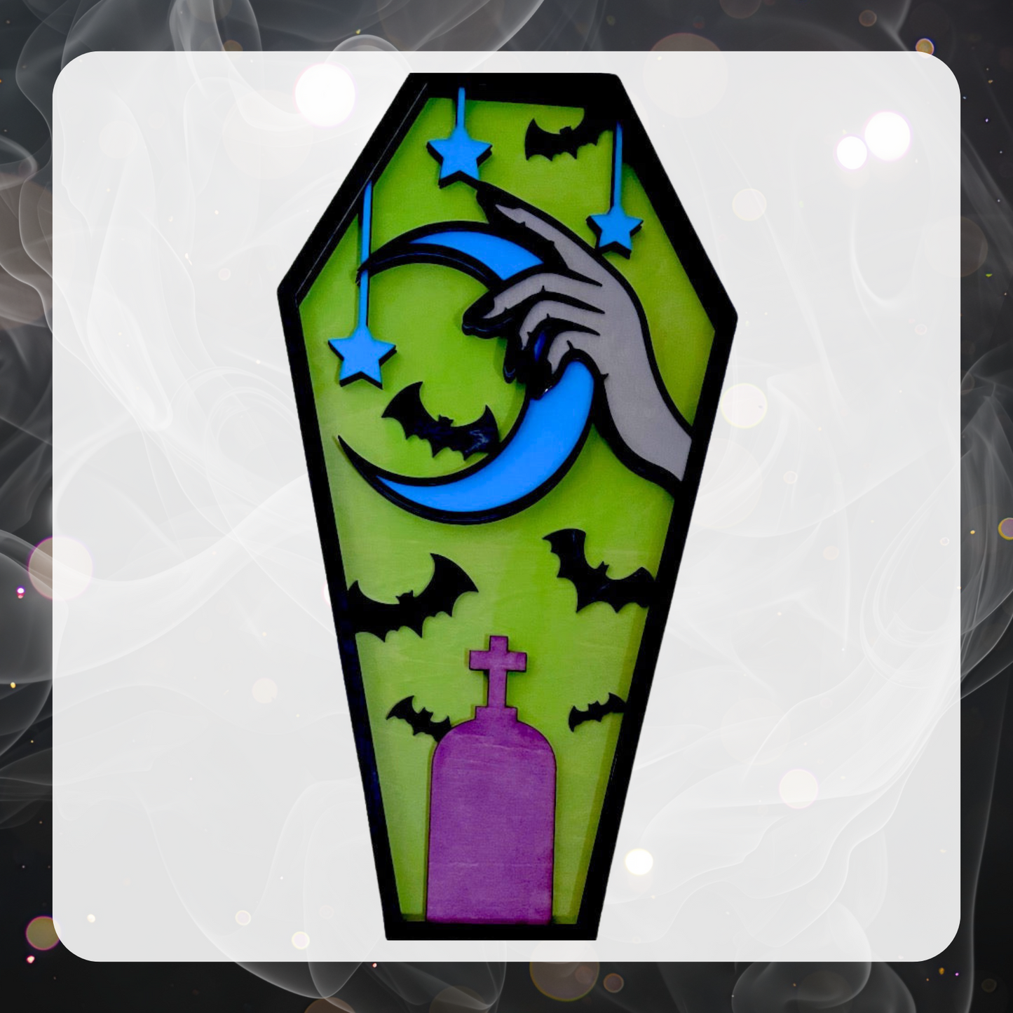 Witchy Coffin Art - Moon