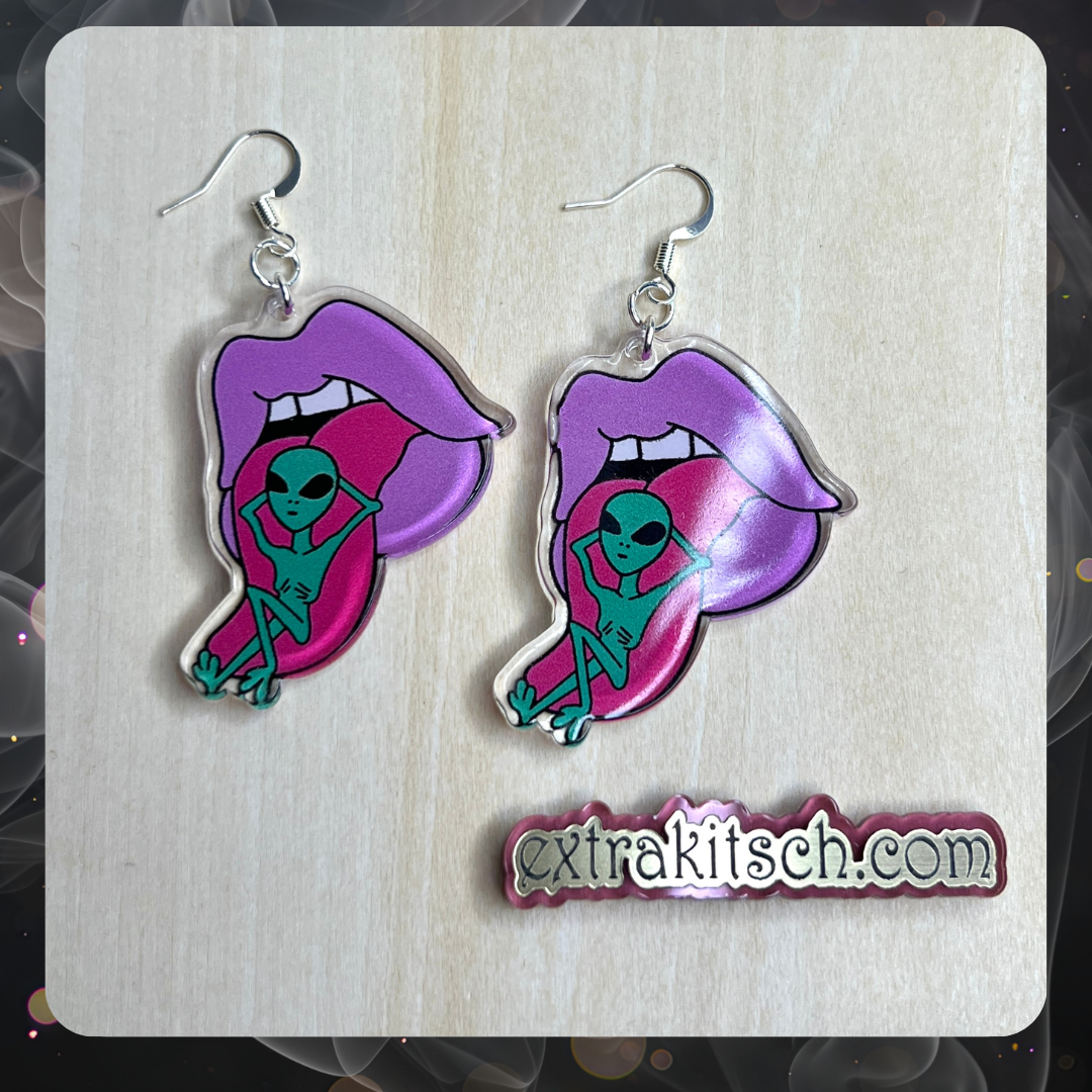 Trippy Alien Earrings