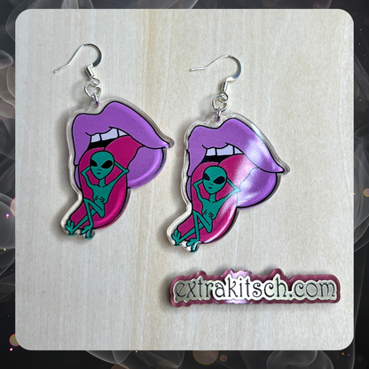 Trippy Alien Earrings