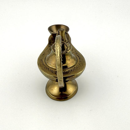 Vintage Brass Genie Oil Lamp