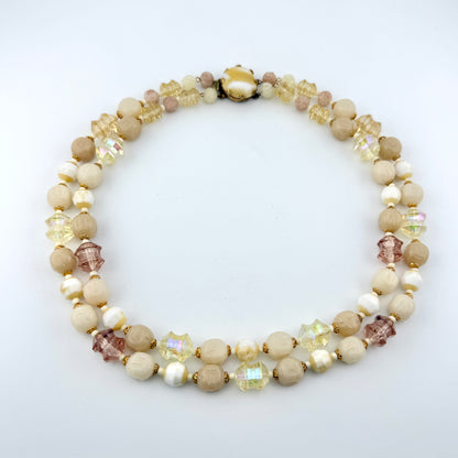 Vintage West Germany AB Glass Beaded Necklace