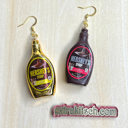 Chocolate Syrup Mini Earrings