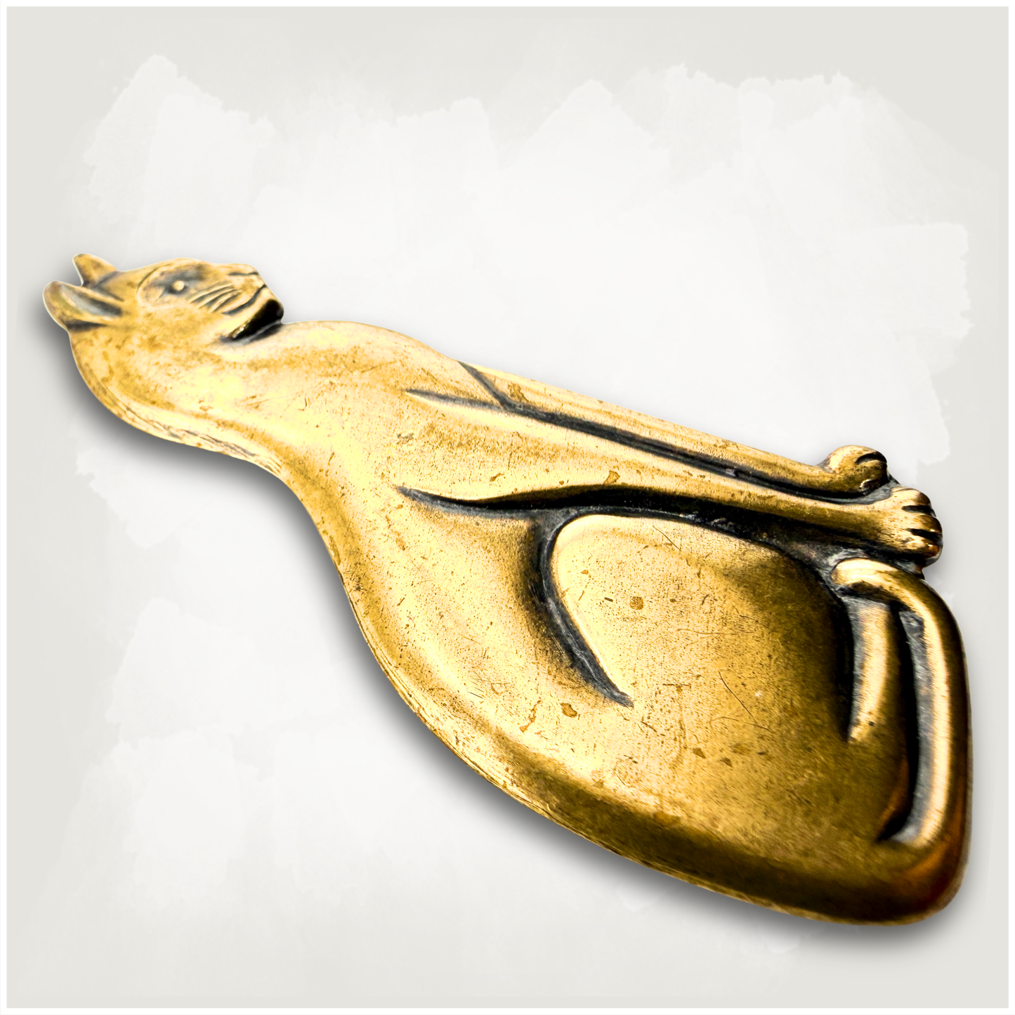 Vintage Egyptian Style Cat Brooch