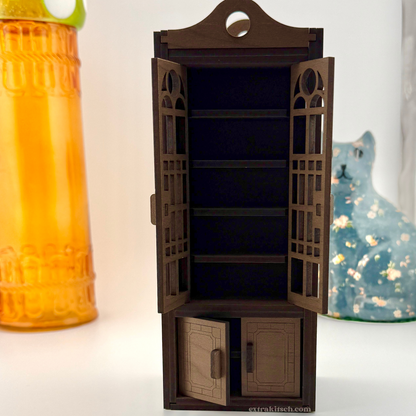 Miniature Book Nook Cabinet – Haunted Bookshelf Curio Display