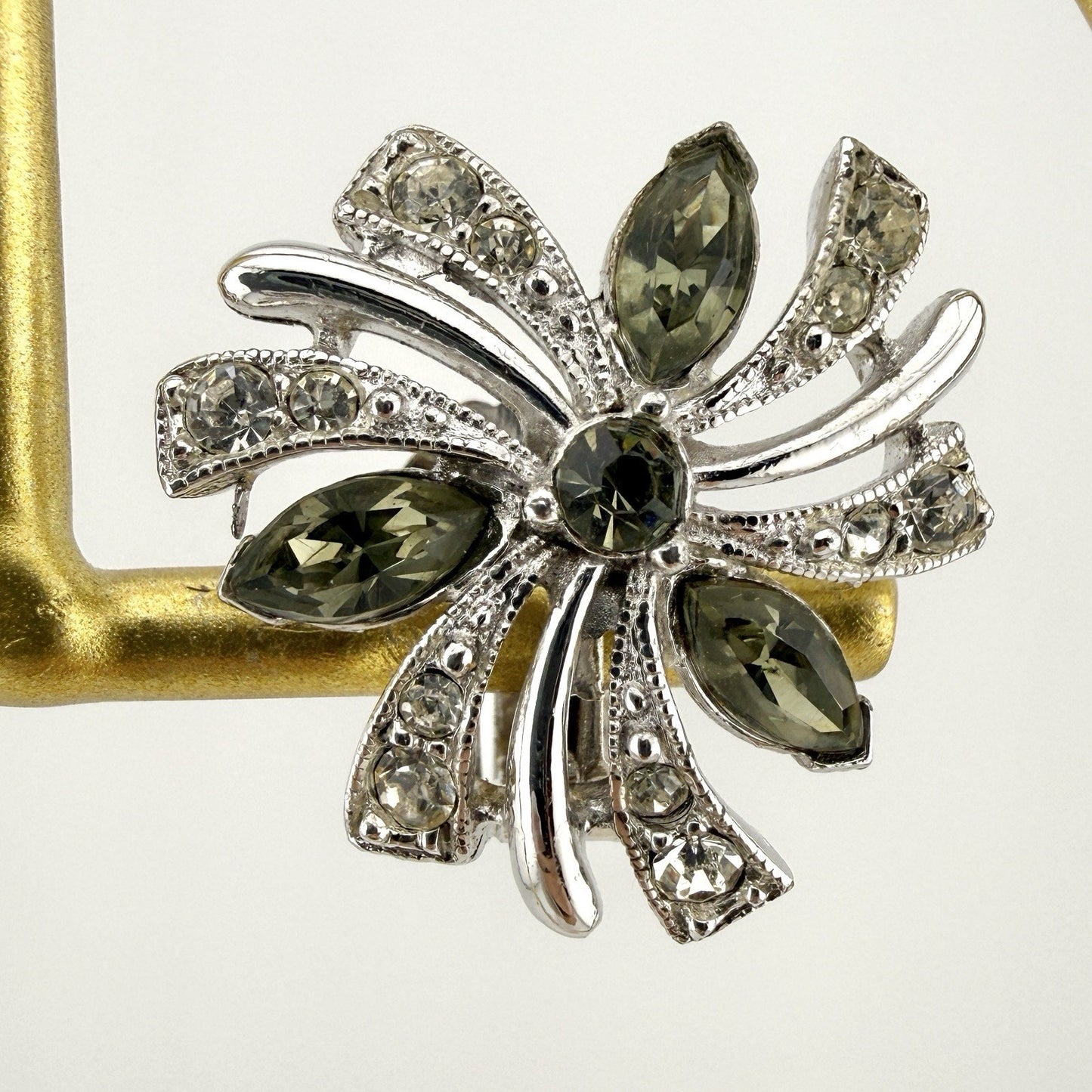 Vintage Bogoff Atomic Starburst Clip On Earrings