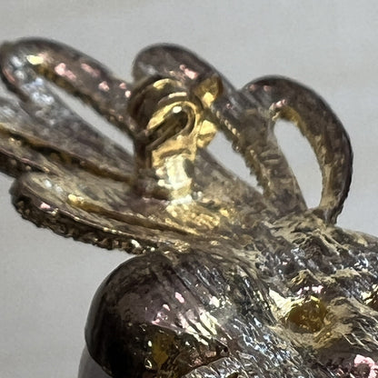 Vintage Gold Ribbon Mid Century Brooch